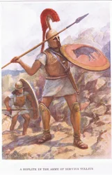 A Hoplite in the Army of Servius Tullius (illustration from The Roman Soldier)