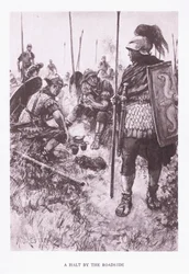 A Halt by the Roadside (illustration from The Roman Soldier)