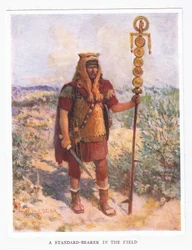 A Standard Bearer in the Field (illustration from The Roman Soldier)