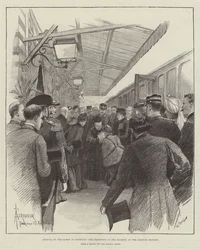 Arrival of the Queen at Florence, the Reception of Her Majesty at the Railway Station