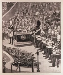 Grand Masonic Gathering in the Royal Albert Hall in Honour of the Queen