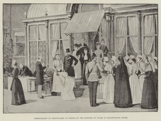 Presentation of Certificates to Nurses by the Princess of Wales at Marlborough House