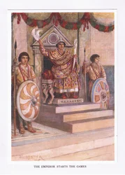 The Emperor Starts the Games (illustration from The Roman Soldier)