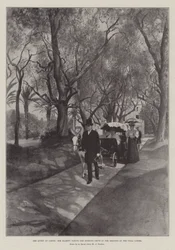 The Queen at Cimiez, Her Majesty taking her Morning Drive in the Grounds of the Villa Liserb