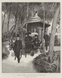 The Queen at Hyeres, a Drive in the Gardens of the Hermitage Hotel