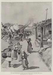 The Recent Earthquakes in Greece, Survivors camping out at Atalante