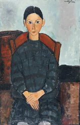 A Young Girl with a Black Overall, 1918