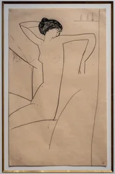 Anna Akhmatova, Seated Nude, Head Leaning on Left Shoulder