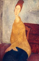 Jeanne Hébuterne with a yellow sweater