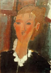 Young Woman with White Collar