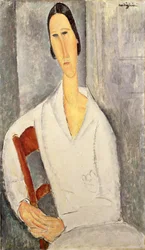 Madame Hanka Zborowska Leaning on a Chair