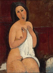 Seated Nude with Shirt, 1917