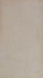 Nude Standing Girl (Legs Crossed)