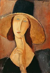 Portrait of Jeanne Hebuterne in a Large Hat