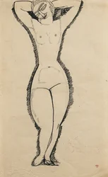 Standing Nude with Raised Arms, 1911