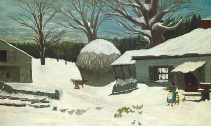New England Farm in Winter