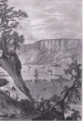 The Palisades of the Hudson, illustration from Cassells History of the United States published by Cassell, Petter & Galpin, c.1900