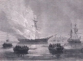 The burning of Gaspe