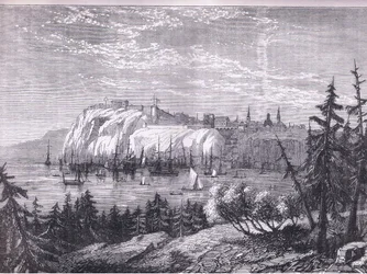 View of Quebec, illustration from Cassells History of the United States