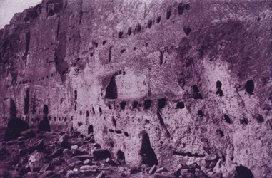 Abandoned cave habitations of the cliff-dwellers, near Espanola