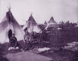 An encampment of Sioux Indians, Dakota