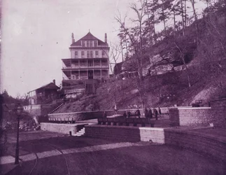 Basin Springs, Eureka Springs, Arkansas, on St Louis and San Francisco Railroad
