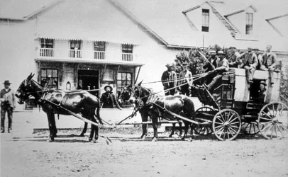 Fully-Loaded Stagecoach of the Old West, c.1885