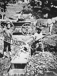 Gold prospectors using a 