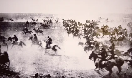 Homesteaders rushing into the Cherokee Strip