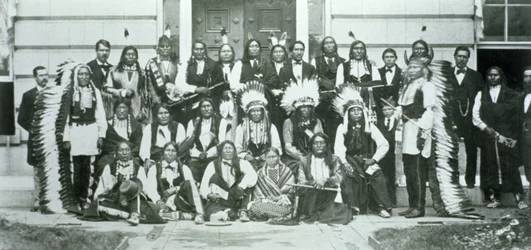 Indian delegation of Sioux leaders in Washington D.C. to protest the violation of the Fort Laramie Treaty of 1868