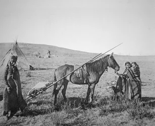 Native American Cree people of Western Canada, c.1890