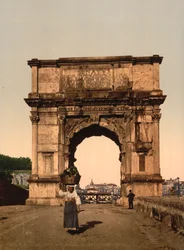 The Triumphal Arch of Titus, Rome, c.1890-1900
