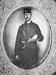 Unknown Union soldier armed with Colt Dragoon revolver