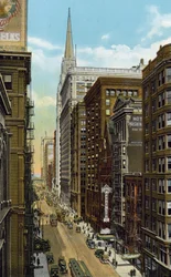 Washington Street, looking East from Wells Street