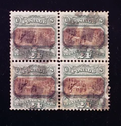 24-Cent Signing of the Declaration of Independence block of four, 1869