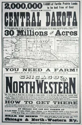 30 Millions of Acres free of cost in Central Dakota, c.1870