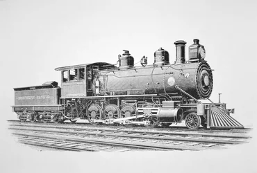 A 2-8-0 Consolidation type locomotive built by Baldwin in June 1889 for the Northern Pacific Railway