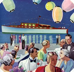 A Waterfront Party by a Yacht
