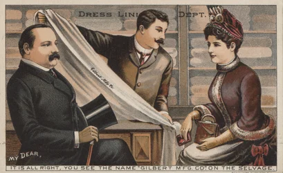 Advertisement for Gilbert Manufacturing Company Cloth