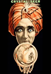 American poster for the show Crystal Seer (which reads the crystal ball) early 20th century