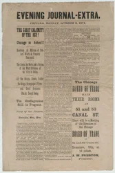Article from the Chicago Evening Journal-Extra regarding the Chicago Fire of 1871, 9th October 1871