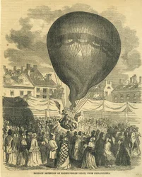 Balloon Ascension of Mademoiselle Delon, From Philadelphia