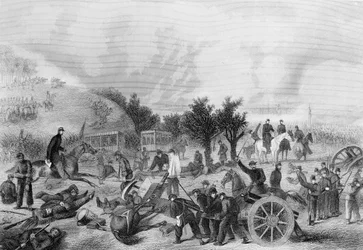 Battle of Gettysburg, Pennsylvania 1863, printed in The History of the United States, 1866