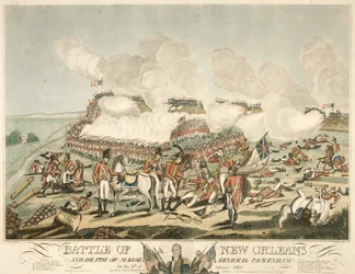 Battle of New Orleans and death of Major General Packenham on the 8th of January 1815