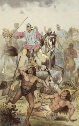Battle with the Indians of the Vega