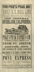 Broadside advertising Trans-American journeys and travel routes
