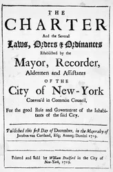 Charter of the City of New York, 1719