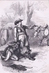 Colonel Atherton and the Indians 1661, illustration from Cassell