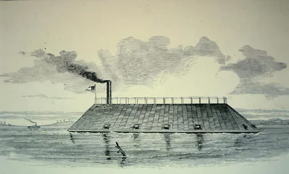 Confederate Ironclad Ram Georgia, Lying off Fort Jackson, Savannah River, December 1862