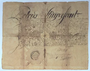 Deed Signed by Peter Stuyvesant, Director General of New Netherland, 15th May 1664